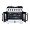 Capriasca 36-Inch Freestanding French Door Gas Range, 6 Burners, Convection Oven, Energy Efficient