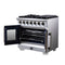 Capriasca 36-Inch Freestanding French Door Gas Range, 6 Burners, Convection Oven, Energy Efficient