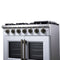 Capriasca 36-Inch Freestanding French Door Gas Range, 6 Burners, Convection Oven, Energy Efficient