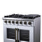 Capriasca 36-Inch Freestanding French Door Gas Range, 6 Burners, Convection Oven, Energy Efficient