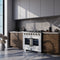 Capriasca 36-Inch Freestanding French Door Gas Range, 6 Burners, Convection Oven, Energy Efficient