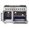Capriasca 48-Inch Freestanding French Door Gas Range, 8 Burners, Convection Oven, Energy Efficient