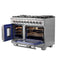 Capriasca 48-Inch Freestanding French Door Gas Range, 8 Burners, Convection Oven, Energy Efficient