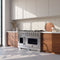 Capriasca 48-Inch Freestanding French Door Gas Range, 8 Burners, Convection Oven, Energy Efficient