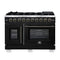 Capriasca 48-Inch Freestanding French Door Gas Range, 8 Burners, Convection Oven, Energy Efficient