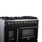Capriasca 48-Inch Freestanding French Door Gas Range, 8 Burners, Convection Oven, Energy Efficient