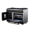Capriasca 48-Inch Freestanding French Door Gas Range, 8 Burners, Convection Oven, Energy Efficient