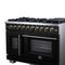 Capriasca 48-Inch Freestanding French Door Gas Range, 8 Burners, Convection Oven, Energy Efficient