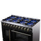 Capriasca 48-Inch Freestanding French Door Gas Range, 8 Burners, Convection Oven, Energy Efficient