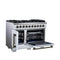 Capriasca 48-Inch Freestanding French Door Gas Range, 8 Burners, Convection Oven, Energy Efficient