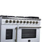 Capriasca 48-Inch Freestanding French Door Gas Range, 8 Burners, Convection Oven, Energy Efficient