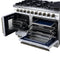 Capriasca 48-Inch Freestanding French Door Gas Range, 8 Burners, Convection Oven, Energy Efficient