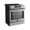 Donatello Espresso 30-Inch Slide-In Induction Range, Convection Oven, 5 Cooking Zones, Touch Control Panel