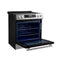 Donatello Espresso 30-Inch Slide-In Induction Range, Convection Oven, 5 Cooking Zones, Touch Control Panel