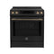 Donatello Espresso 30-Inch Slide-In Induction Range, Convection Oven, 5 Cooking Zones, Touch Control Panel