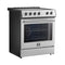 Leonardo Espresso 30-Inch Slide-In Induction Range, Convection Oven, 5 Cooking Zones