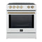 Leonardo Espresso 30-Inch Slide-In Induction Range, Convection Oven, 5 Cooking Zones, Touch Control Panel