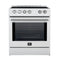 Leonardo Espresso 30-Inch Slide-In Induction Range, Convection Oven, 5 Cooking Zones, Touch Control Panel