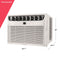 18,000 BTU Window Room Air Conditioner with Supplemental Heat