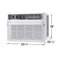 18,800 BTU Window Room Air Conditioner with Supplemental Heat