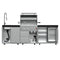 Bulnes 30-Inch BBQ, 60,000 BTU, 3 Burners with Sear & Rotisserie Infrared Burners, Outdoor Kitchen with 1.8 cu.ft. Beverage Center & Granite Countertops