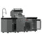 Bulnes 30-Inch BBQ, 60,000 BTU, 3 Burners with Sear & Rotisserie Infrared Burners, Outdoor Kitchen with 1.8 cu.ft. Beverage Center & Granite Countertops