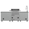 Bulnes 30-Inch BBQ, 60,000 BTU, 3 Burners with Sear & Rotisserie Infrared Burners, Outdoor Kitchen with 1.8 cu.ft. Beverage Center & Granite Countertops