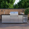 Bulnes 30-Inch BBQ, 60,000 BTU, 3 Burners with Sear & Rotisserie Infrared Burners, Outdoor Kitchen with 1.8 cu.ft. Beverage Center & Granite Countertops