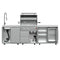 Bulnes 30-Inch BBQ, 60,000 BTU, 3 Burners with Sear & Rotisserie Infrared Burners, Outdoor Kitchen with 1.8 cu.ft. Beverage Center & Sintered Stone Countertops