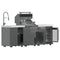 Bulnes 30-Inch BBQ, 60,000 BTU, 3 Burners with Sear & Rotisserie Infrared Burners, Outdoor Kitchen with 1.8 cu.ft. Beverage Center & Sintered Stone Countertops