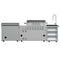 Bulnes 40-Inch BBQ, 95,000 BTU, 5 Burners, Sear & Rotisserie Infrared with Side Burner, Outdoor Kitchen with 1.8 cu.ft. Beverage Center & Granite Countertops
