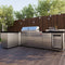 Bulnes 40-Inch BBQ, 95,000 BTU, 5 Burners, Sear & Rotisserie Infrared with Side Burner, Outdoor Kitchen with 1.8 cu.ft. Beverage Center & Granite Countertops