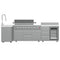 Bulnes 40-Inch BBQ, 95,000 BTU, 5 Burners, Sear & Rotisserie Infrared with Side Burner, Outdoor Kitchen with 1.8 cu.ft. Beverage Center & Sintered Stone Countertops