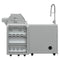 Bulnes 40-Inch BBQ, 95,000 BTU, 5 Burners, Sear & Rotisserie Infrared with Side Burner, Outdoor Kitchen with 1.8 cu.ft. Beverage Center & Sintered Stone Countertops