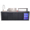 Rimini Outdoor Kitchen 30" BBQ 62,600 BTU, 3 Burners with Sear & Rotisserie, 2.4 cu.ft. Beverage Center, Sink, Cabinets & Sintered Stone Countertop