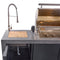 Rimini Outdoor Kitchen 30" BBQ 62,600 BTU, 3 Burners with Sear & Rotisserie, 2.4 cu.ft. Beverage Center, Sink, Cabinets & Sintered Stone Countertop