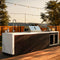 Rimini Outdoor Kitchen: 30" BBQ 62,600 BTU, 4.8 cu.ft. Refrigerators, Countertops
