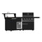 All’Aperto 62,600 BTU BBQ, 3 Burners, Infrared Burners, Sink Module, Sintered Stone Countertops, Bar and Beverage Center