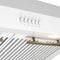 Bari Espresso 30-Inch Under Cabinet Range Hood, , 600 CFM, LED Lighting, Dishwasher-Safe Baffle Filters, 3-Speed Fan Control