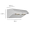 Bari Espresso 30-Inch Under Cabinet Range Hood, , 600 CFM, LED Lighting, Dishwasher-Safe Baffle Filters, 3-Speed Fan Control