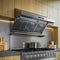 Savona 48-Inch Wall Mount Range Hood, Baffle Filters, Backsplash Included