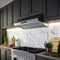 Palazzo 48-Inch Wall Mounted Range Hood, , Heavy Duty Baffle Filters, Remote Control