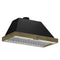 Vittorio 48-Inch Wall Mount Range Hood, with Antique Brass Trim, 424 CFM Airflow, Dishwasher-Safe Baffle Filters, Remote Control, 3-Speed Fan, Bright LED Lighting.