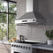 Venezia 36 Inch Wall-Mounted Range Hood with Touch Controls and Baffle Filters