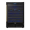 Bacchino 24 Inch Wine Cooler, with Antique Brass Handles, with LED Lighting, Triple Glass Door, 51 Bottle Capacity, Built-In or Freestanding