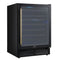 Bacchino 24 Inch Wine Cooler, with Antique Brass Handles, with LED Lighting, Triple Glass Door, 51 Bottle Capacity, Built-In or Freestanding