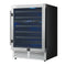 Bacchino 24 Inch Wine Cooler, , with LED Lighting, Triple Glass Door, 51 Bottle Capacity, Built-In or Freestanding