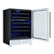 Bacchino 24 Inch Wine Cooler, with Antique Brass Handles, with LED Lighting, Triple Glass Door, 51 Bottle Capacity, Built-In or Freestanding