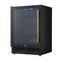 Frescolino 24 Inch Beverage Cooler, with Antique Brass Handles, with LED Lighting, Triple Glass Door, 188 Can Capacity, Built-In or Freestanding