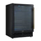 Frescolino 24 Inch Beverage Cooler, with Antique Brass Handles, with LED Lighting, Triple Glass Door, 188 Can Capacity, Built-In or Freestanding